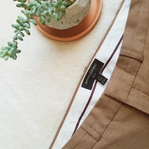 Banana Republic Tan Camel Brown Trousers Pants - Picture 4 of 6